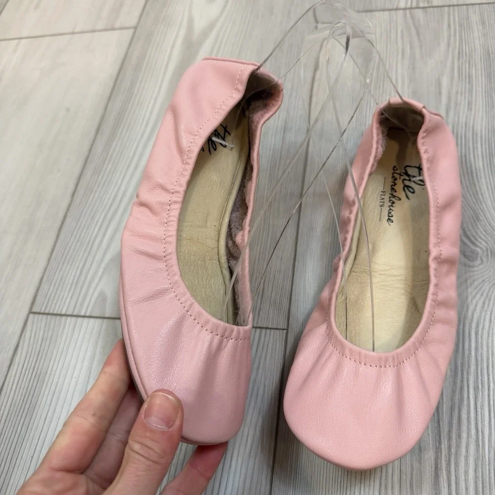 NEW The Storehouse Flats Womens 6 Foldable Leather Ballet Shoes Ballet Pink